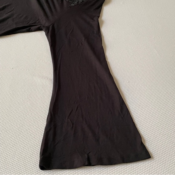 Catherines Black Long Sleeve Tunic Dress with Lace Detail Size 14/16W - Picture 9 of 9